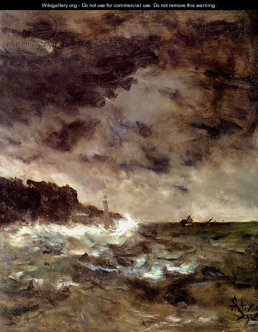 A Stormy Night - Alfred Stevens