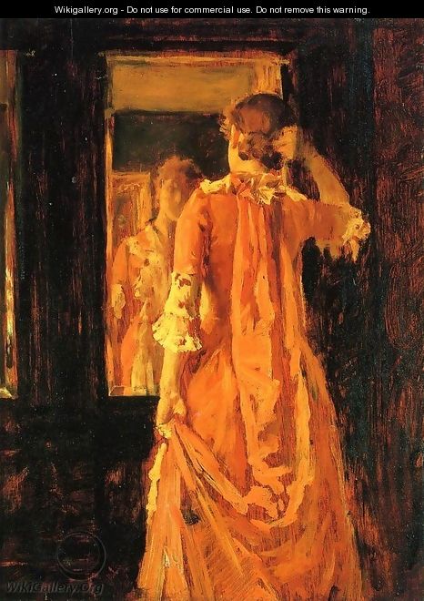 Young Woman Before a Mirror - William Merritt Chase