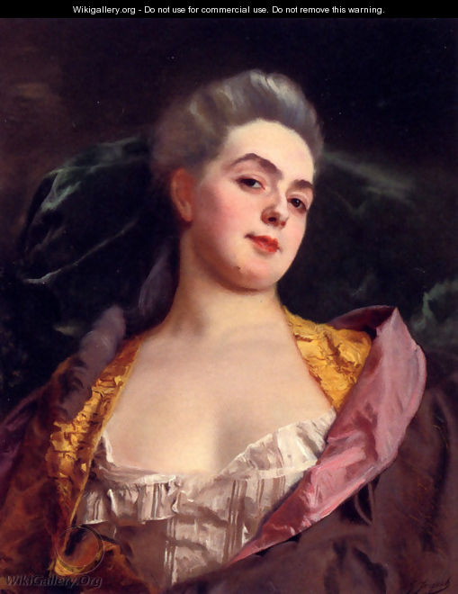 Portrait Of A Lady - Gustave Jean Jacquet