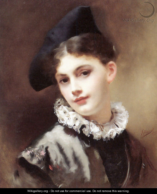 A Coquettish Smile - Gustave Jean Jacquet