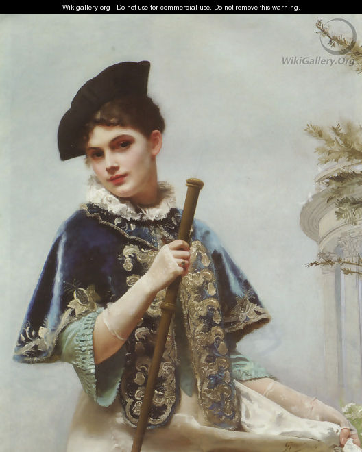 A Portrait of a Noble Lady - Gustave Jean Jacquet