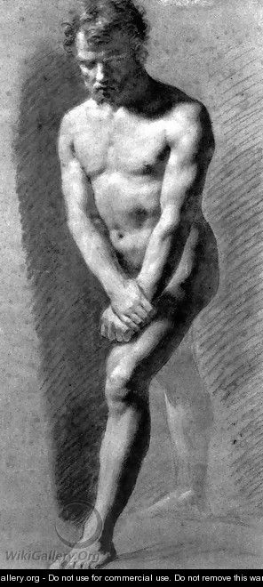 Male Nude Grasping his Wrists - Pierre-Paul Prud
