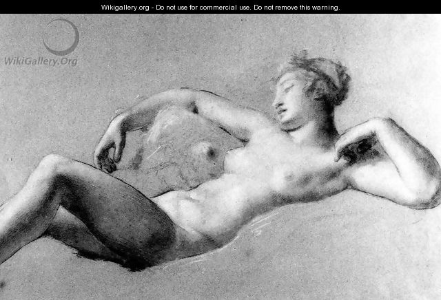 Female Nude Reclining - Pierre-Paul Prud