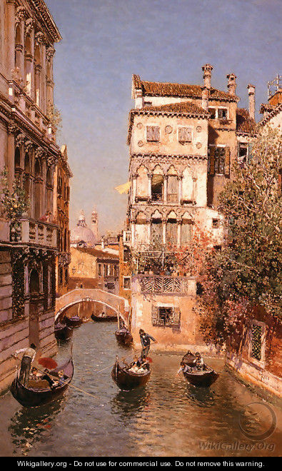 Along The Canal, Venice - Martin Rico y Ortega