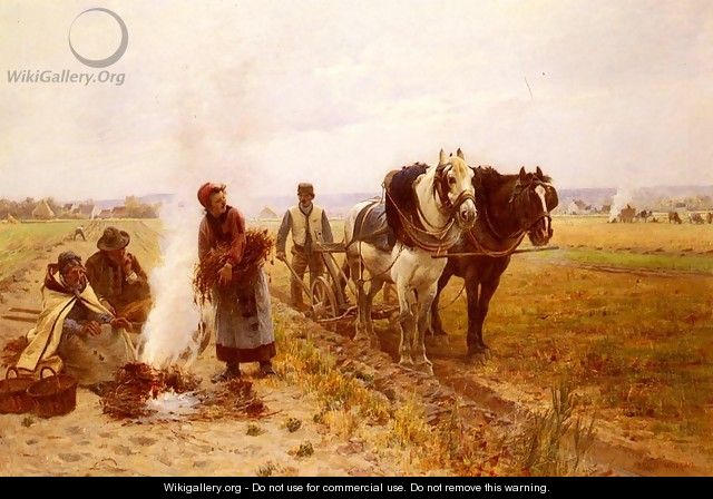 Plowing The Fields - Adrien Moreau