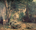 A Thicket of Deer at the Stream of Plaisir-Fountaine - Gustave Courbet