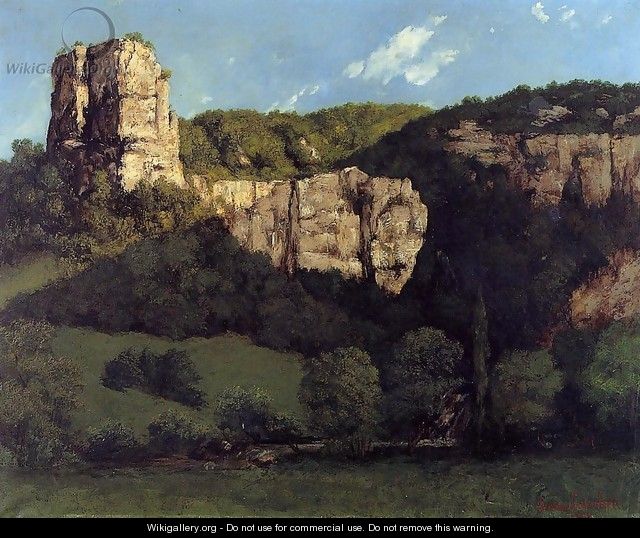 Landscape: Bald Rock in the Valley of Ornans - Gustave Courbet