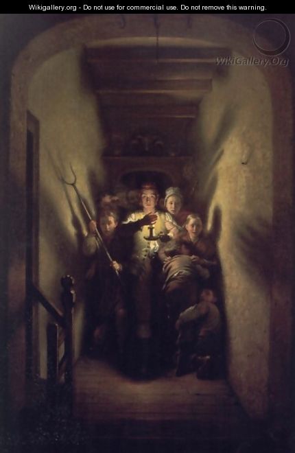 The Night Alarm: The Advance - Charles West Cope