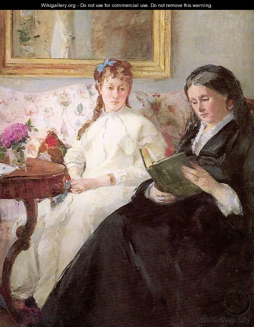 The Mother and Sister of the Artist (or The Lecture) - Berthe Morisot
