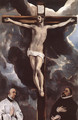 Christ on the Cross Adored by Donors - El Greco (Domenikos Theotokopoulos)