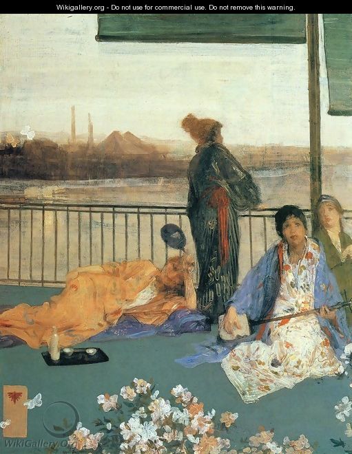 Variations in Flesh Colour and Green: The Balcony - James Abbott McNeill Whistler