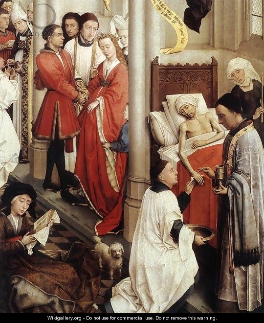 Seven Sacraments Altarpiece: right wing [detail: 1] - Rogier van der Weyden
