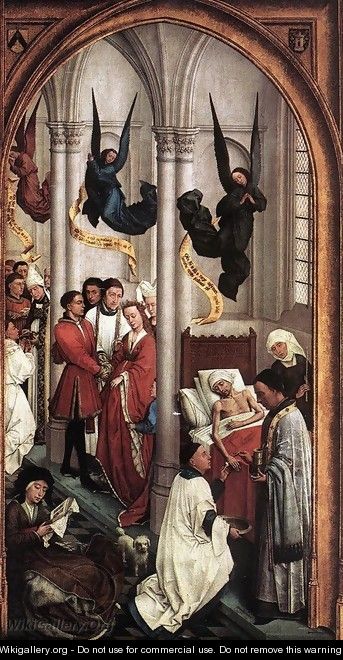Seven Sacraments Altarpiece: right wing - Rogier van der Weyden