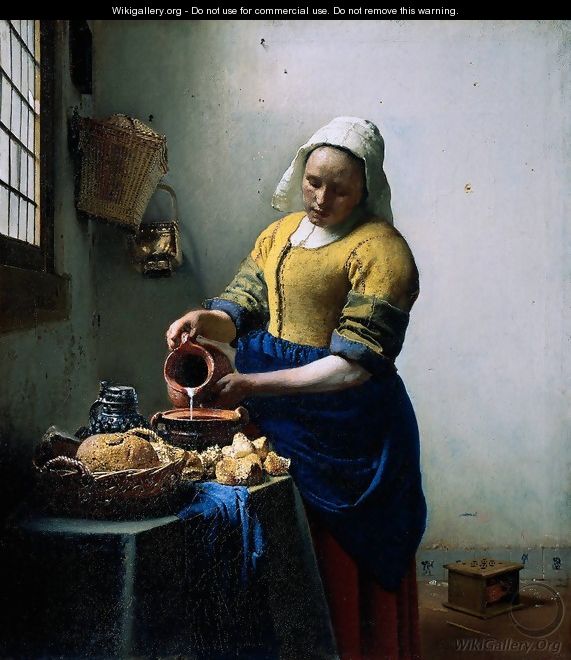 The Milkmaid - Jan Vermeer Van Delft