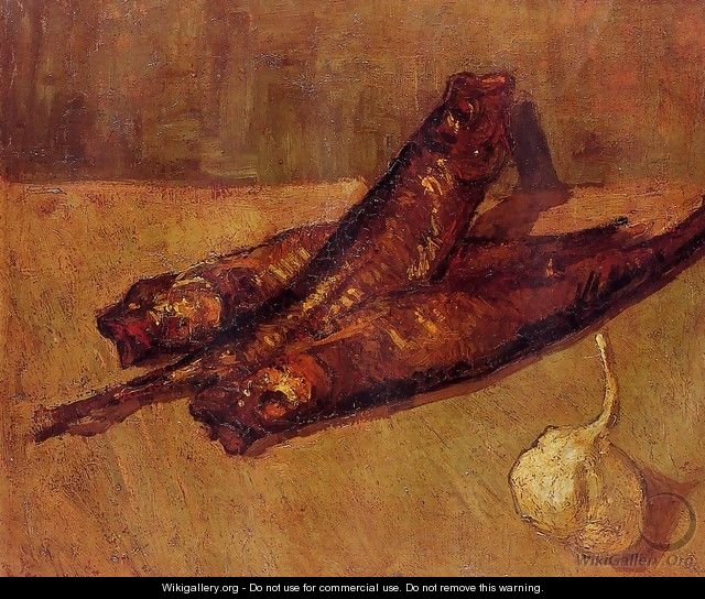 Still Life With Bloaters And Garlic - Vincent Van Gogh