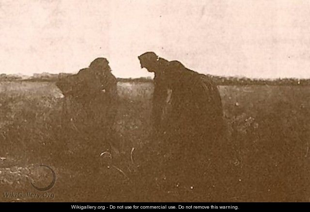 Two Peasant Women Digging - Vincent Van Gogh