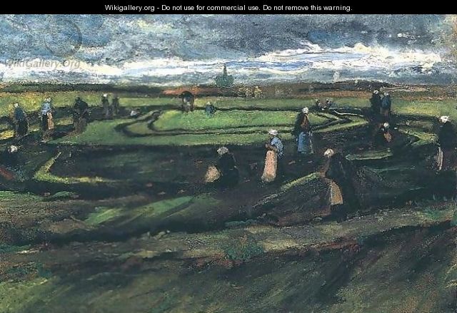 Women Mending Nets In The Dunes - Vincent Van Gogh
