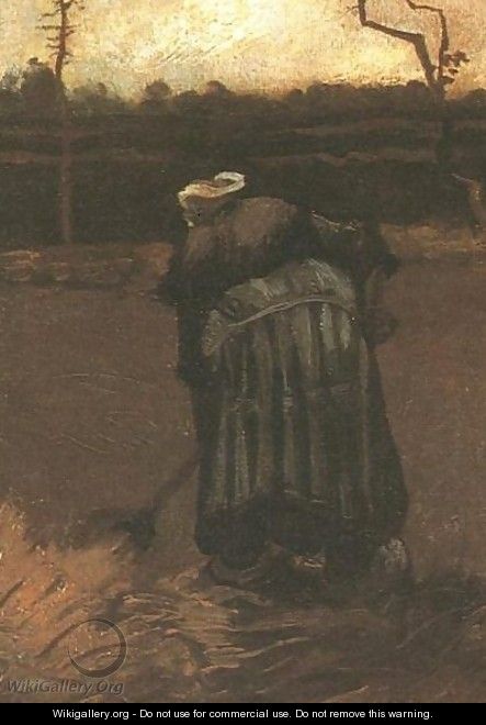 Peasant Woman Digging IV - Vincent Van Gogh
