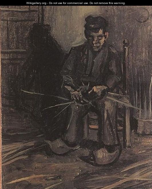 Peasant Making A Basket - Vincent Van Gogh