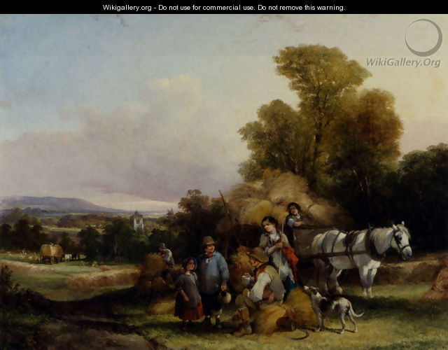Harvesting In Surrey - William Shayer, Jr.