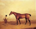 Emilius, Winner of the 1832 Derby, held by a Groom at Doncaster - William Tasker