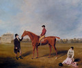 The Marquis Of Queensberry's King David With Jockey Up And Held By A Trainer At Newcastle - William Henry Davis