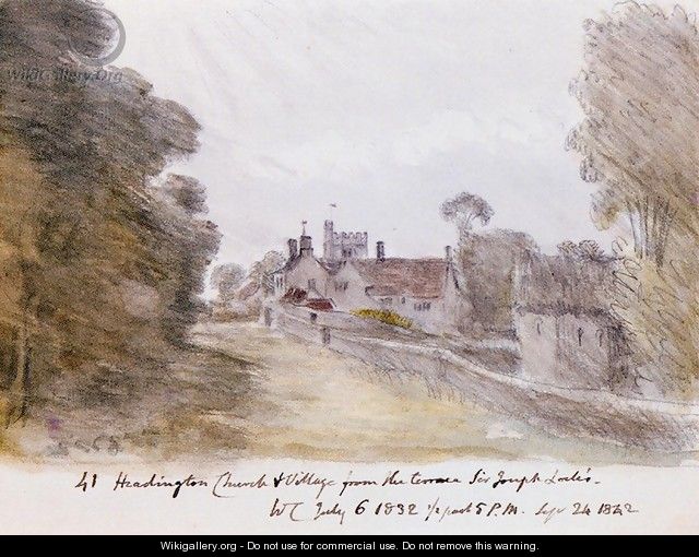 Headington Church And Village From The Terrace Of Sir Joseph Lock