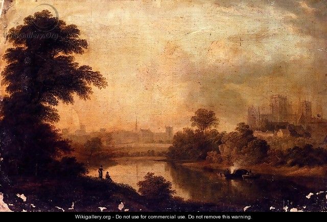 A View Of Ripon Cathedral From Across The River Ure - John Glover