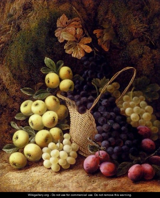 Still Life with Apples, Grapes and Plums - George Clare