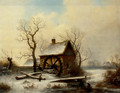 The mill in winter - George Augustsus Williams