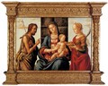 The Madonna and Child enthroned with Saints John the Baptist and Dorothy - Lazzaro Bastiani