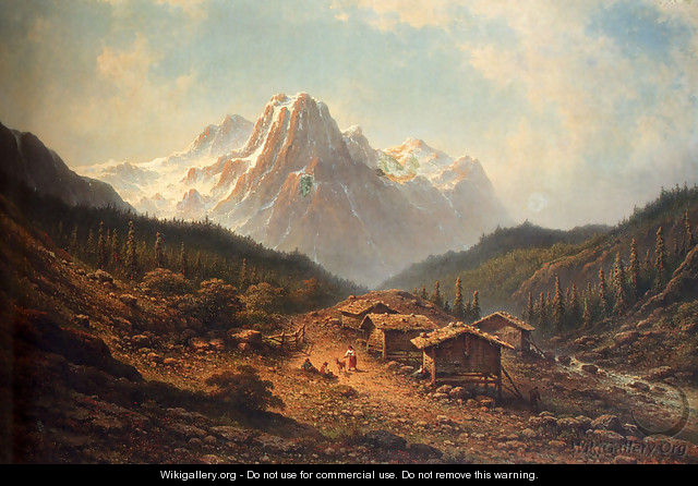 A Summer Day In The Alps - Johannes Hilverdink