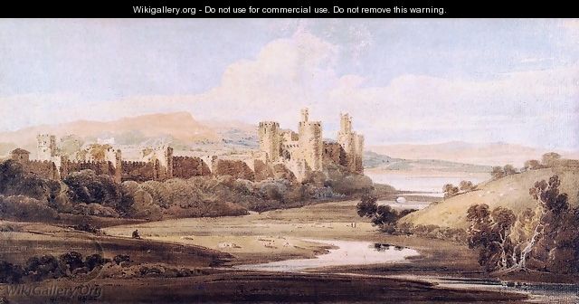 Castle Conway from the River Gyffin - Thomas Girtin