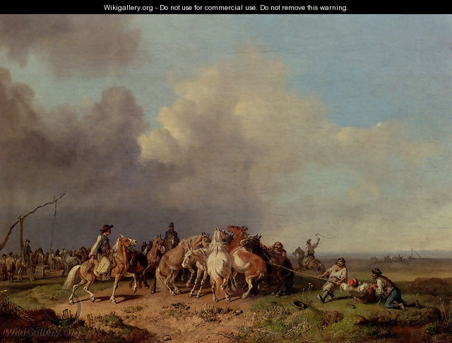 The Horse Round-Up - Heinrich Bürkel