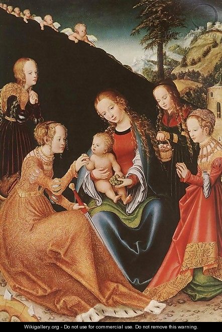 The Mystic Marriage of St Catherine - Lucas The Elder Cranach