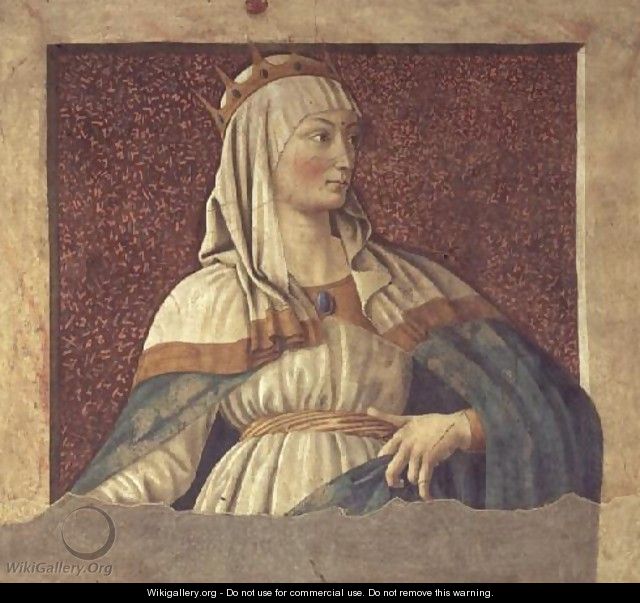 Queen Esther, from the Villa Carducci series of famous men and women, c.1450 - Andrea Del Castagno