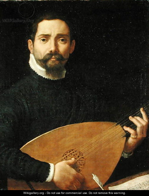 Portrait of a Lute Player, c.1593-94 - Annibale Carracci