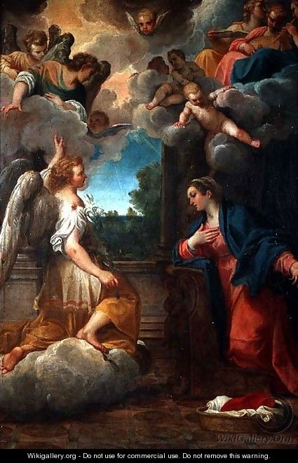The Annunciation - Agostino Carracci
