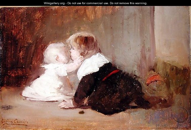 Children Playing, Leon and Marguerite, 1883 - Eugene Carriere