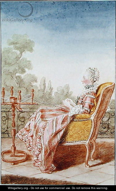 Lydia de Bournonville (1720-1791) Countess of Bentheim, 1767 - Louis (Carrogis) de Carmontelle