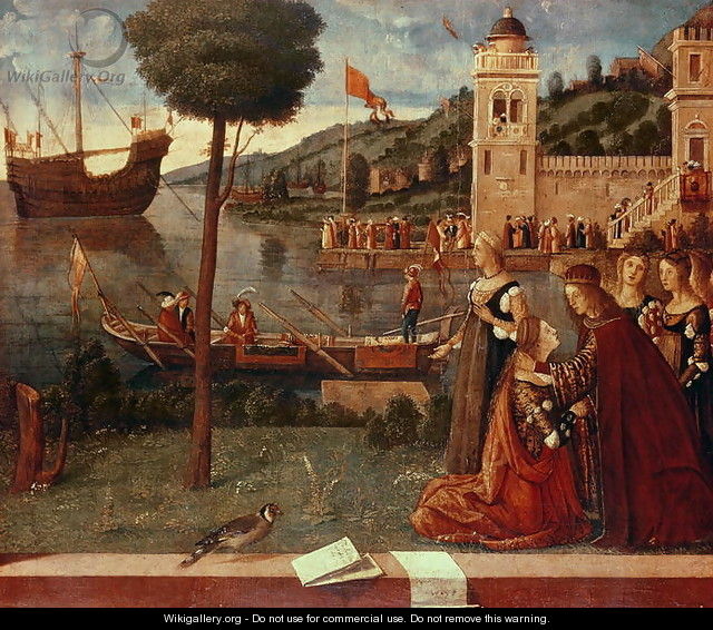 St.Ursula taking leave of her father, c.1500 - Vittore Carpaccio