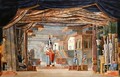 Egyptian Stage Design for Act III of 'Moise et Pharaon' by Rossini, first produced in Paris on 26th March 1827 - Auguste Caron
