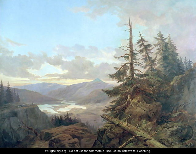 Norwegian Landscape in the Light of the Early Morning, 1863 - Ludvig Eugene Carl XV or Karl