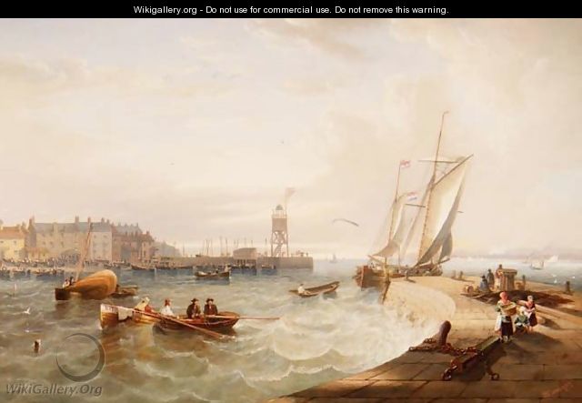 The Harbour at Hartlepool - James Wilson Carmichael