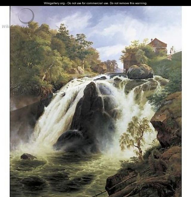View of the waterfall at Stora Mollan, Sweden - Johann-Hermann Carmiencke