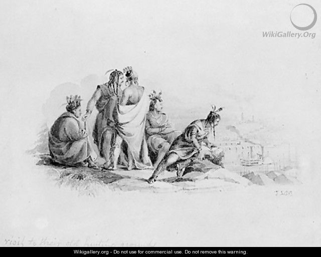 Indians Visiting Their Old Hunting Grounds (from Hosack Album) - John Ludlow Morton