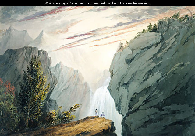 At the Waterfall - David Claypoole Johnston