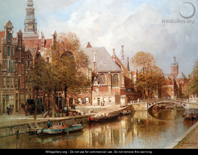 The Oude Kerk and St. Nicolaaskerk, Amsterdam - Johannes Christiaan Karel Klinkenberg
