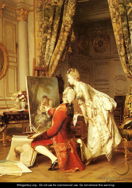 The Artist and his Admirer - Emile Pierre Metzmacher