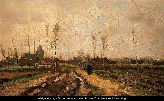 Landscape with Church and Farms - Vincent Van Gogh